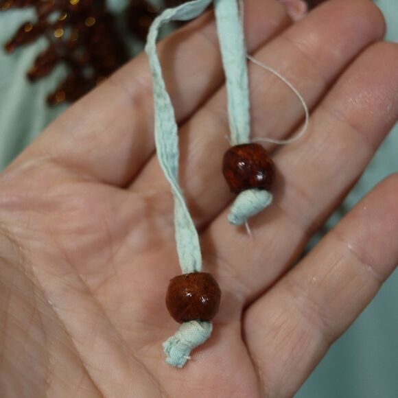 Soft Surroundings Light Blue Blouse with Brown Detailing Boho Hippie Embroidered - Picture 5 of 15